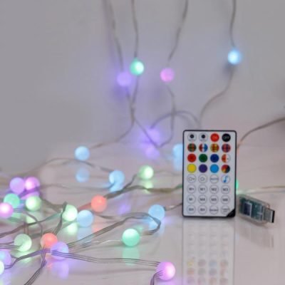 ΣΕΙΡΑ, 100 SMART MINI LED, ΛΕΥΚΕΣ ΜΠΑΛΙΤΣΕΣ 1.5cm, USB, ΔΙΑΧΕΙΡΙΣΗ ΜΕΣΩ ΕΦΑΡΜΟΓΗΣ, M/F, ΤΗΛΕΧΕΙΡΙΣΤΗΡΙΟ, ΔΙΑΦΑΝΟ ΠΛΑΚΕ ΧΑΛΚΙΝΟ ΚΑΛΩΔΙΟ, RGB LED ANA 15cm, ΠΡΟΕΚΤΑΣΗ ΠΑΡΟΧΗΣ 3m, IP20 (ROLL PACK) (600-01321)
