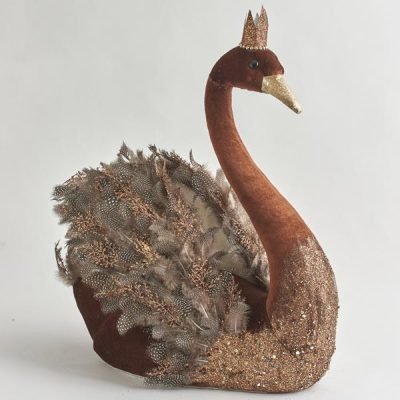 ΒΕΛΟΥΔΙΝΟΣ ΚΥΚΝΟΣ, ΚΑΦΕ, ΜΕ ΧΑΛΚΙΝΟ ΓΚΛΙΤΕΡ, 59cm (600-44453)