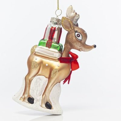 ΓΥΑΛΙΝΟ ΣΤΟΛΙΔΙ, ΕΛΑΦΙ, 8x13x3,5cm (600-42486)