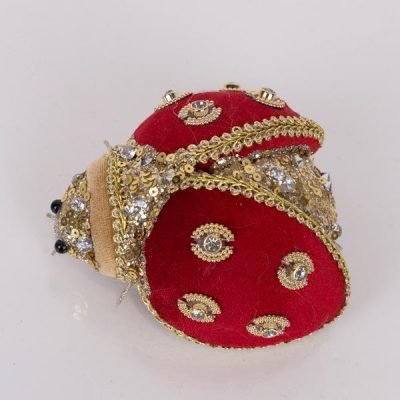 ΠΑΣΧΑΛΙΤΣΑ ΚΟΚΚΙΝΗ ΒΕΛΟΥΔΙΝΗ ΜΕ ΧΡΥΣΑ ΔΙΑΚΟΣΜΗΤΙΚΑ, 5×9Χ13cm (600-46182)