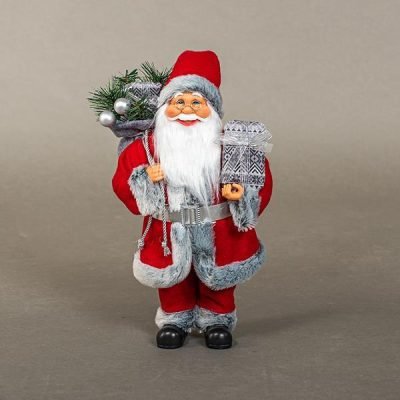 ΑΓΙΟΣ ΒΑΣΙΛΗΣ ΚΟΚΚΙΝΟΣ, ΜΕ ΓΚΡΙ ΓΟΥΝΑΚΙ, 40cm (600-45026)