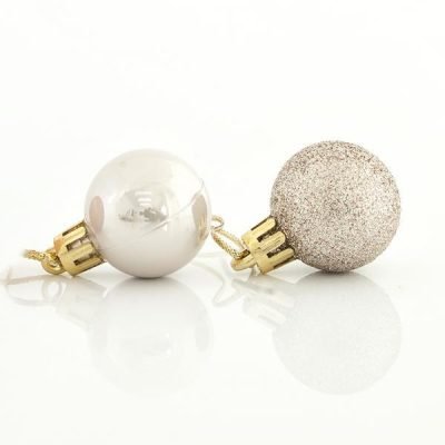 ΜΠΑΛΑ ΠΛΑΣΤΙΚΗ, ΕΚΡΟΥ, ΣΕΤ 27ΤΜΧ, (9 ΠΕΡΛΕ , 18 GLITTER), 3cm (600-42641)