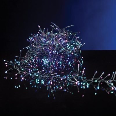 CLUSTER 6m, 768 LED 3mm, 31V ΜΕΤΑΣΧΗΜΑΤΙΣΤΗ, 8 ΠΡΟΓΡΑΜΜΑΤΑ & ΜΝΗΜΗ, ΠΡΑΣΙΝΟ PVC ΚΑΛΩΔΙΟ, OΠΑΛ ΧΡΩΜΑΤΙΣΤΟ LED, ΠΡΟΕΚΤΑΣΗ ΠΑΡΟΧΗΣ 3m, IP44 (600-18748)