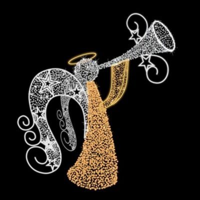 ΕΠΑΓΓΕΛΜΑΤΙΚΟ ΣΧΕΔΙΟ, ΑΓΓΕΛΟΣ ΚΑΡΑΜΟΥΖΑ 3D, 230V, ΛΕΥΚΗ & ΘΕΡΜΗ ΛΕΥΚΗ LED ΦΩΤ/ΝΑ, ΛΕΥΚΟ & ΘΕΡΜΟ ΛΕΥΚΟ LED, 3.8x4m, IP65 (600-23539)