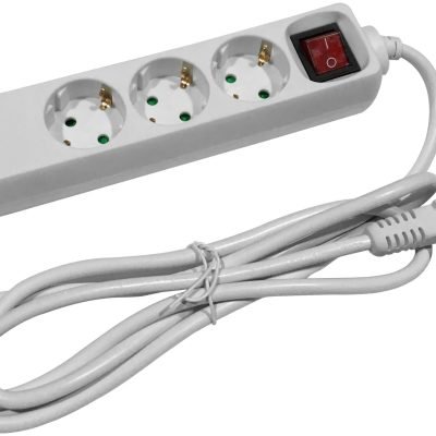 Entac Πολύπριζο 3 Θέσεων με Διακόπτη 3G1.5 & 2 Θύρες USB  3m (15.005.0253)