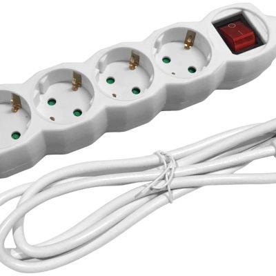 Entac Πολύπριζο 5 Θέσεων Με Διακόπτη 3×1.5mm 1.5m (15.005.0019)