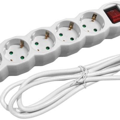 Entac Πολύπριζο 6 Θέσεων Με Διακόπτη 3×1.5mm 1.5m (15.005.0030)