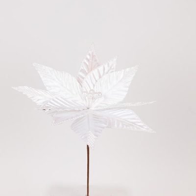 ΛΟΥΛΟΥΔΙ ΛΕΥΚΟ ΜΕ ΛΕΥΚΕΣ ΠΕΡΛΕΣ, 30x30cm (600-47516)