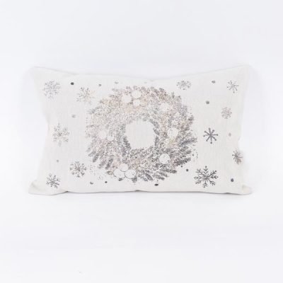 ΜΑΞΙΛΑΡΙ ΜΠΕΖ, ΜΕ ΜΕΤΑΛΛΙΚΟ ΤΥΠΩΜΑ ΣΤΕΦΑΝΑΚΙ, 30x50cm (600-46026)