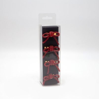 ΔΑΧΤΥΛΙΔΙΑ ΠΕΤΣΕΤΑΣ, ΜΕΤΑΛΛΙΚΑ, ΦΙΟΓΚΟΣ ΚΟΚΚΙΝΟΣ ΜΕ ΣΤΡΑΣ, ΣΕΤ 4ΤΜΧ, 5x4x4.5cm (600-47922)