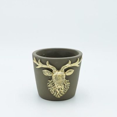 ΚΑΣΠΟ ΑΠΌ ΤΣΙΜΕΝΤΟ, ΜΕ ΑΝΑΓΛΥΦΟ ΤΑΡΑΝΔΟ, 12.5x11x9.5cm (600-47161)