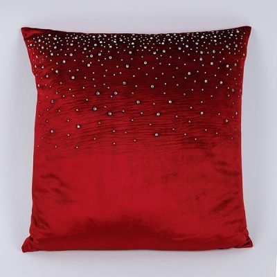 ΜΑΞΙΛΑΡΙ, ΜΠΟΡΝΤΟ ΒΕΛΟΥΔΟ ΜΕ ΣΤΡΑΣ, 45x45cm (600-46721)