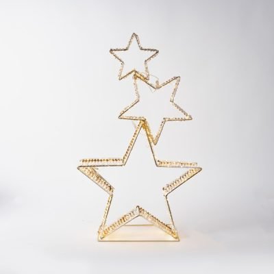 ΦΩΤΙΖΟΜΕΝΑ ΧΡΥΣΑ ΑΣΤΕΡΙΑ 82cm , 350 MINI LED, 4,5V ΜΕΤΑΣΧΗΜΑΤΙΣΤΗ, ΧΡΟΝΟΔΙΑΚΟΠΤΗ, ΑΣΗΜΙ ΧΑΛΚΙΝΟ ΚΑΛΩΔΙΟ, ΧΡΥΣΟΣ ΜΕΤΑΛΛΙΚΟΣ ΣΚΕΛΕΤΟΣ, ΘΕΡΜΟ ΛΕΥΚΟ LED, ΠΡΟΕΚΤΑΣΗ ΠΑΡΟΧΗΣ 5m, IP44 (600-22576)
