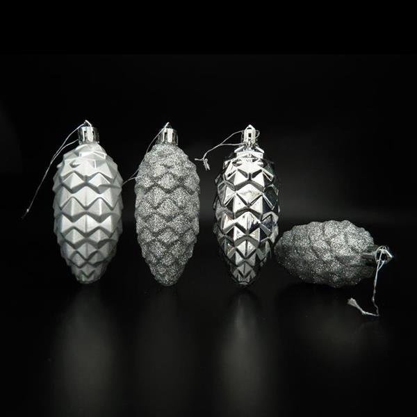 ΚΟΥΚΟΥΝΑΡΕΣ ΠΛΑΣΤΙΚΕΣ, ΑΣΗΜΙ, ΣΕΤ 4ΤΜΧ, 9x4cm (600-42560)