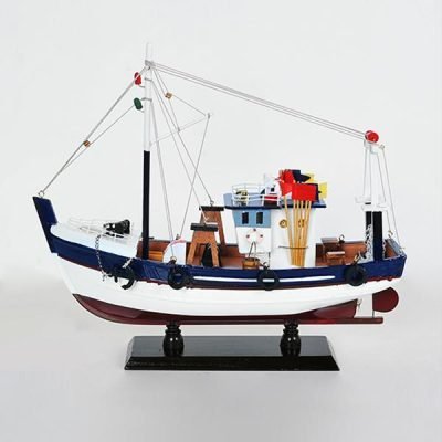 ΚΑΡΑΒΙ, ΜΠΛΕ-ΛΕΥΚΟ-ΚΟΚΚΙΝΟ, 38x12x34cm (600-44997)