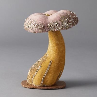 ΒΕΛΟΥΔΙΝΟ ΜΑΝΙΤΑΡΙ ,ΡΟΖ, ΜΕ ΓΚΛΙΤΕΡ, 16x16x23cm (600-44424)