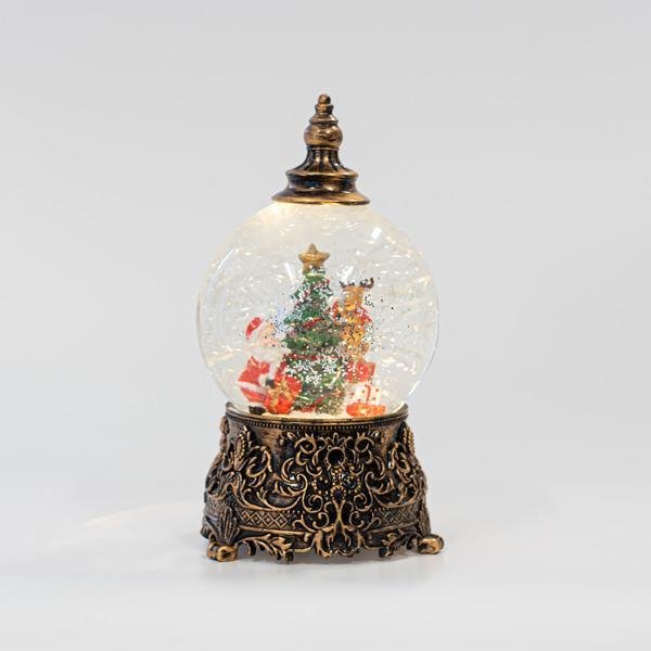 ΧΙΟΝΟΜΠΑΛΑ ΕΠΙΤΡΑΠΕΖΙΟ ΔΙΑΚΟΣΜΗΤΙΚΟ ΜΕ ΑΓΙΟ ΒΑΣΙΛΗ ΚΑΙ ΔΕΝΤΡΟ, ΠΛΑΣΤΙΚΟ, ΦΩΤΙΖΟΜΕΝΟ, ΜΕ ΝΕΡΟ, ΜΠΑΤΑΡΙΑΣ, 1 ΘΕΡΜΟ ΛΕΥΚΟ LED, 12,3x12,3x22,5cm (600-45711)