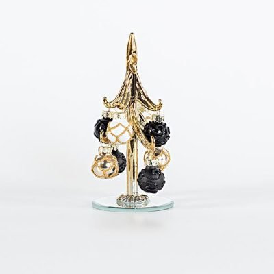 ΓΥΑΛΙΝΟ ΔΙΑΚΟΣΜΗΤΙΚΟ ΔΕΝΤΡΑΚΙ, ΣΑΜΠΑΝΙ ΜΕ ΜΑΥΡΟ, 6,2×13,5cm (600-45159)