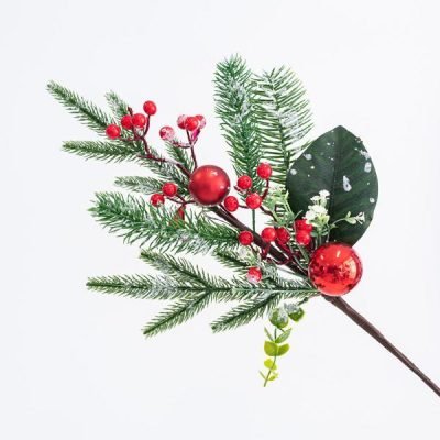 ΚΛΑΔΙ, ΜΕ ΚΟΚΚΙΝΑ ΔΙΑΚΟΣΜΗΤΙΚΑ, 60cm (600-45659)