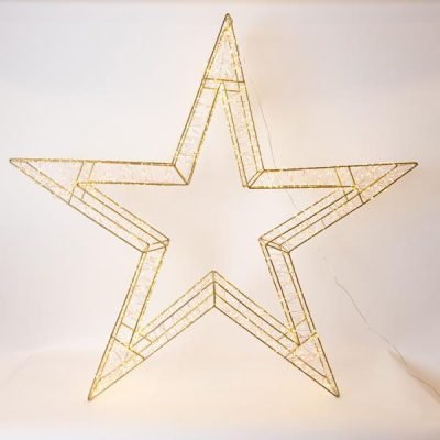 ΑΣΤΕΡΙ ΦΩΤΙΖΟΜΕΝΟ 110cm, 2640 LED, 31V ΜΕΤΑΣΧΗΜΑΤΙΣΤΗ, TIMER, ΜΠΡΟΝΖΕ ΜΕΤΑΛΛΙΚΟΣ ΣΚΕΛΕΤΟΣ, ΜΠΡΟΝΖΕ ΧΑΛΚΙΝΟ ΚΑΛΩΔΙΟ, ΘΕΡΜΟ LED, ΠΡΟΕΚΤΑΣΗ ΠΑΡΟΧΗΣ 5m, IP4 (600-22532)