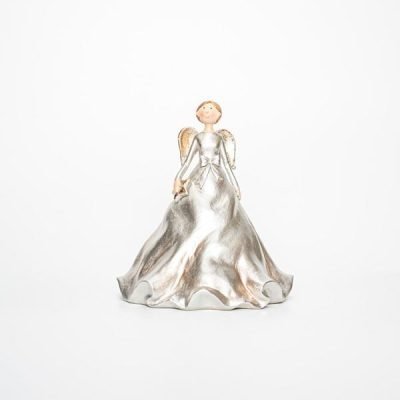 ΔΙΑΚΟΣΜΗΤΙΚΟ ΠΟΛΥΡΕΖΙΝ, ΑΓΓΕΛΟΣ, ΑΠΑΛΟ ΧΡΥΣΟ, 18x18x20,5cm (600-45840)