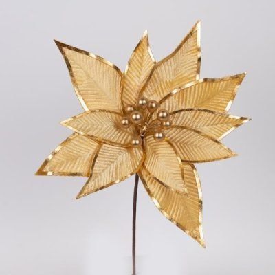 ΒΕΛΟΥΔΙΝΟ ΛΟΥΛΟΥΔΙ, ΧΡΥΣΟ, ΜΕ ΧΡΥΣΕΣ ΛΕΠΤΟΜΕΡΕΙΕΣ ΣΤΑ ΠΕΤΑΛΑ, 34cm (600-46166)