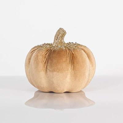 ΒΕΛΟΥΔΙΝΗ ΚΟΛΟΚΥΘΑ, MOKA, ΜΕ ΧΡΥΣΟ GLITTER, 20x16cm (600-44703)