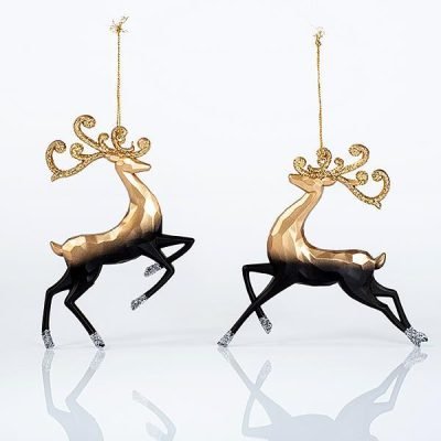 ΤΑΡΑΝΔΟΣ ΑΚΡΥΛΙΚΟΣ, ΧΡΥΣΟΣ-ΜΑΥΡΟΣ, 2 ΣΧΕΔΙΑ, 14,5x14cm (600-44676)