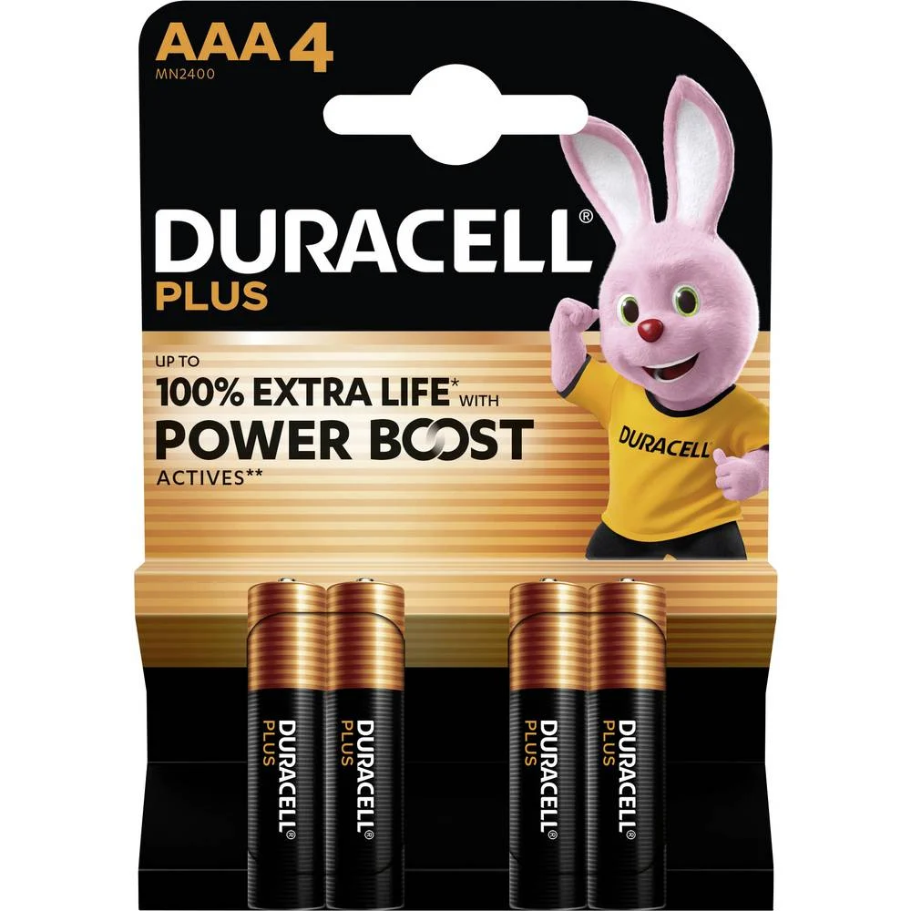 DURACELL Μπαταρίες Plus Boost MN2400 AAA BL4 (01.001.0169)