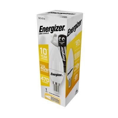 Energizer BEC LED Λάμπα Κερί 4.9W E14 470lm 3000K Θερμό Λευκό (04.008.0001)