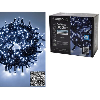 300 λαμπάκια led λευκό ψυχρό 12m [02449957N]