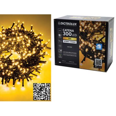 300 λαμπάκια led χρυσό 12m [02449957PI]