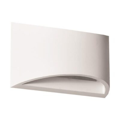 ΑΠΛΙΚΑ ΤΟΙΧΟΥ ΟΒΑΛ MEDIUM ΓΥΨΙΝΗ G9 1x6W 200x80x120mm (147-53302)