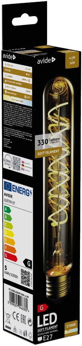 Avide LED Soft Filament T9 4.5W E27 EW 2700K (15.001.1819)