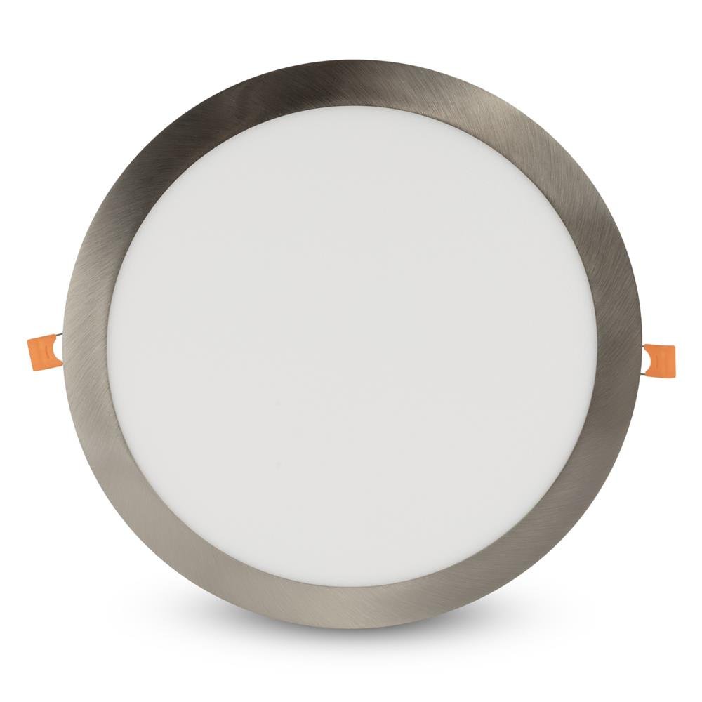 Avide LED Στρογγυλό Πάνελ Οροφής Χωνευτό από Αλουμίνιο Satin Nickel 24W NW 4000K (15.001.1214) - Image 2