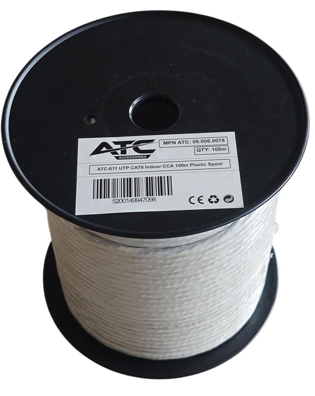 ATC-611 Στροφείο UTP CAT6 Εσωτερικού Χώρου CCA 100m (06.006.0078)