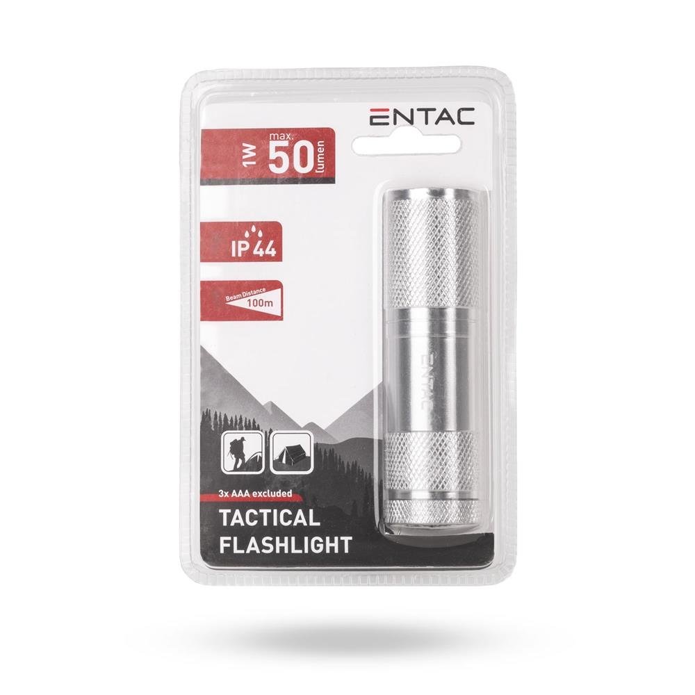 Entac Φακός Χειρός 1W 9LED ALU Ασημί (15.007.0292) - Image 3