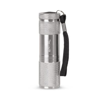 Entac Φακός Χειρός 1W 9LED ALU Ασημί (15.007.0292)