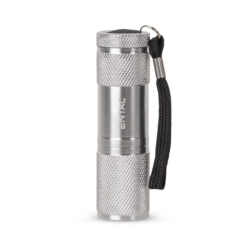 Entac Φακός Χειρός 1W 9LED ALU Ασημί (15.007.0292)