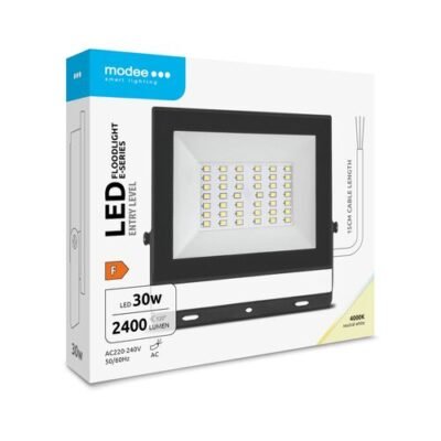 Modee Lighting LED Προβολέας E-series Slim 30W 120° 4000K 2400 lm ERP (40.001.0050)