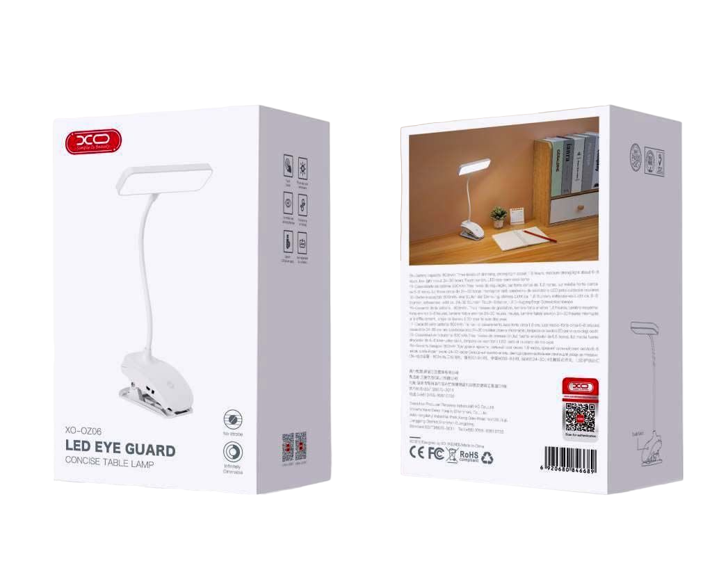 XO OZ06B Επιτραπέζιο Κλιπ Τρίχρωμο φωτιστικό γραφείου 800 mAh (16.001.0174) - Image 2