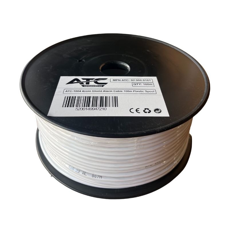 ATC-1004 Στροφείο Καλώδιο Συναγερμού 4x0.22 με Θωράκιση 100m (02.008.0161)