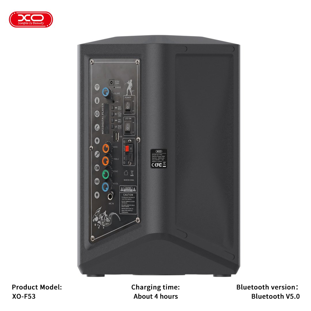 XO F53 Xingmu Ηχείο 8 ιντσών RGB Ηχείο Bluetooth 40W (16.004.0053) - Image 4