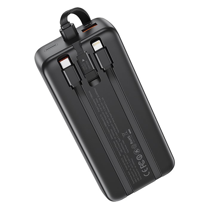 XO PR275 Powerbank 22.5W+20W με 3 Ενσωματωμένα Καλώδια 2x USB-C, 1x Lightning & Ψηφιακή Οθόνη 20.000 mAh (16.010.0103) - Image 2