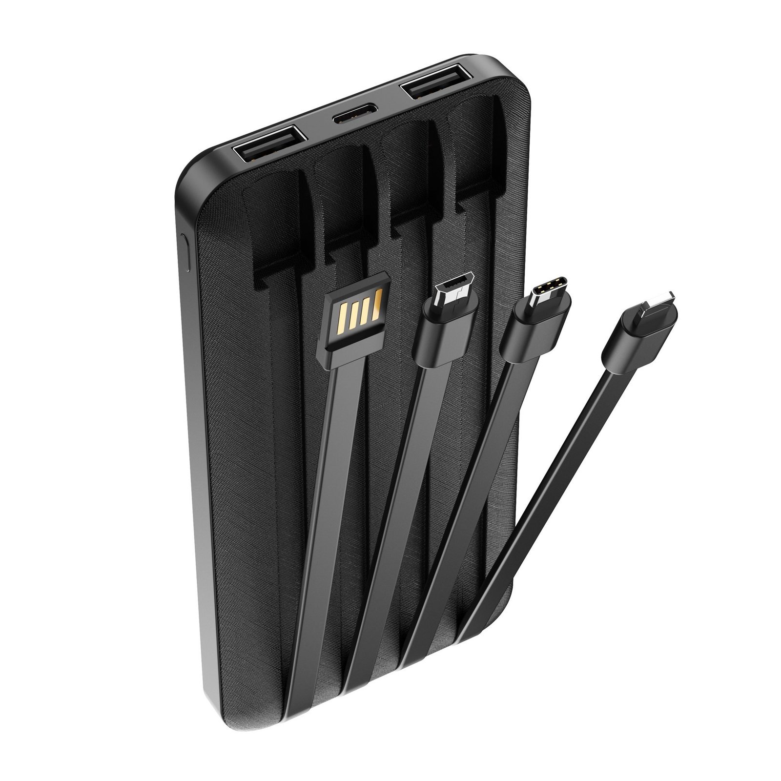 Forever power bank TB-411 ALLin1 10000 mAh with cables USB-C + Lightning + microUSB black - Image 2
