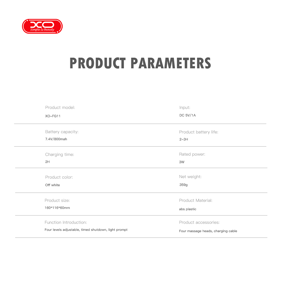 XO FG11 Mini Συσκευή Μασάζ (Fascia Gun) (16.012.0044) - Image 5