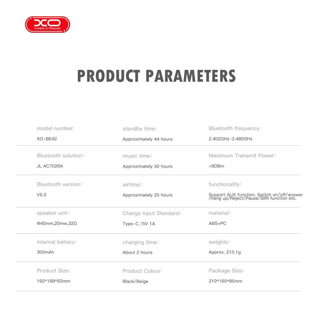 XO BE42 Scarlet Μεταλλικά Αναδιπλούμενα Ακουστικά Bluetooth (Μπεζ) (16.003.0145) - Image 6