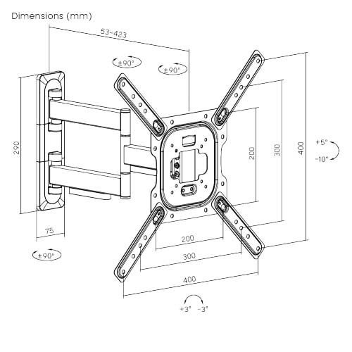 ATC-8143 Βάση TV Επιτοίχια (03.009.0047) - Image 4