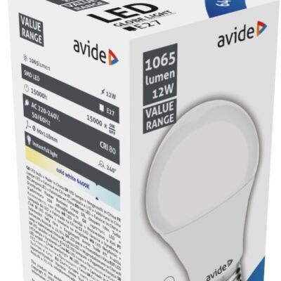 Avide Value LED Globe 12W E27 Ψυχρό 6400K 1065 lumen