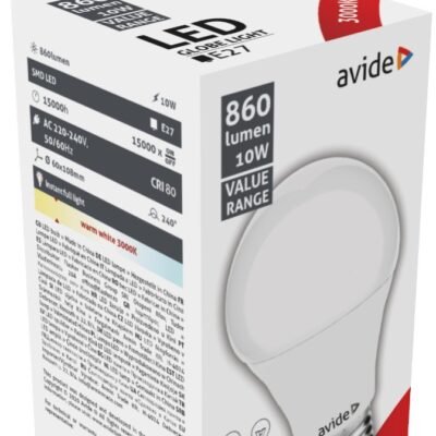 Avide LED Value Globe 10W E27 Θερμό 3000K 880 lumen